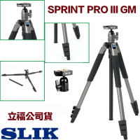 【eYe攝影】現貨 SLIK SPRINT PRO III GM 專業腳架 多角度腳架 四節中型腳架 含球型雲台 低角度