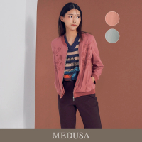 【MEDUSA 曼度莎】現貨-刺繡裝飾風衣夾克 - 2色（M-2L）｜女外套 薄外套 遮陽外套(201-10007)