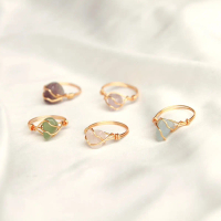 Gemstone Wired Spiral Ring