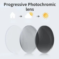 Progressive Photochromic Lens 1.56 Uv400 Multifocal Glasses Lenses Resin CR-39 Grey Brown Men Solar Lens