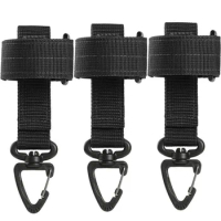 3pcs Outdoor Keychain Tactical Gear Clip Keeper Pouch Belt Keychain Webbing Gloves Rope Holder Military Molle Hook