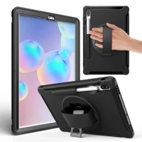 Case for Samsung Galaxy Tab S6 TabS6 10.5 T865 T860 T866 360 Rotation Stand Shockproof Fundas Tablet Cover Hard PC Silicon Shell
