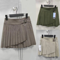 SG Golf Clothing Women's Dress Pleated Skirt Irregular Short Skort Anti-glare Tennis Sports High-waisted Overskirt