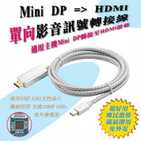 PC-138 訊號轉接線 2M Mini DP-HDMI 單向 支援1080P 60Hz-富廉網