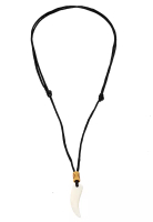 Hamlin Bembs Kalung Pria Motif Taring Macan Material Melamin ORIGINAL - White