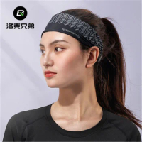 ROCKBROS Sports Headband Sweat-absorbing Headband Men's and Women's Sweat Band Hoops Summer Running Basketball Headband