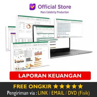 Template Laporan Keuangan Ms Excel Otomatis Pembukuan Perusahaan Kantor Invoice HR Management