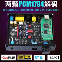 【新店鉅惠】全場費丨發燒無損藍牙5.1解碼器雙核心PCM1794四運放光纖同軸USB聲卡DAC