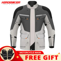 LYSCHY Waterproof Motorcycle Jacket Men's Motocross Jacket Moto Jacket Racing Motorbike Jacket Riding Clothes Wear-resistant