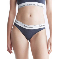【Calvin Klein 凱文克萊】2023女時尚棉彈力藍灰色比基尼款三角內褲-網(預購)