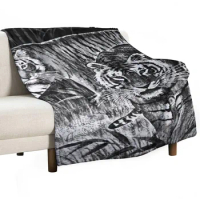 Cobija del Tigre Mexican Blanket Tiger Meme Throw Blanket warm for winter Soft Plaid Moving Blankets