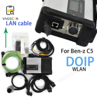 for MB STAR C5 Car Diagnostic Tool New2023 SSD MB SD Connect Compact 5 MB Star Diagnosis Kit Support Wifi Lan cable