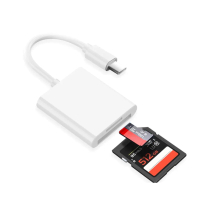อุปกรณ์ภายนอก, ต้นฉบับ, การออกแบบ 2 in 1, เข้ากันได้กับ USB C, TF และ SD การ์ด, เหมาะสำหรับโทรศัพท์ม