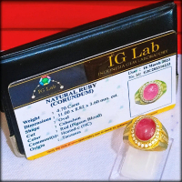 Cincin Batu Natural RUBY + Memo