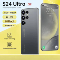 Mobile Phones S24 Ultra 6.8 HD Screen Smart Phone Original 22G+2T 5G Dual Sim Celulares Android Unlocked 108MP 7800mAh S23 Ultra