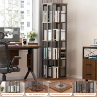 Rotating bookshelf, corner bookshelf, 360 degree bookshelf,floor standing bookshelf storage rack,suitable for bedrooms and study