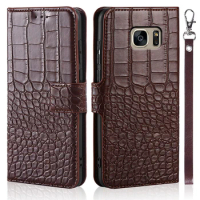 Flip Phone Case for Samsung Galaxy Note FE Cover Note 7 N9300 cases Crocodile Texture Leather Coque Wallet Capa Card Holder