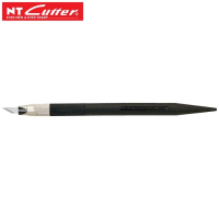 日本NT Cutter精密紙雕刻筆刀切割刀等距刻線刀D-400P(長9mm的夾頭;菱格紋握把;附2種角度刀片30°&amp;45°)