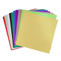 200pcs DIY Glitter Paper Cardstock Paper Cricut 300GSM Art Projects Wedding Birthday Craft Papers Party Decors 12*12inches