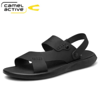 Camel Active New Genuine Leather Men Sandals Shoes Fretwork Breathable Fisherman Shoes Style Retro Fashion Summer Men Shoes