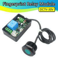 Fingerprint access control relay module DC7v-30v door lock controller Switch fingerprint induction electric lock control board