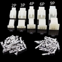 Hot connector: 10 sets/lot, 2.8 mm automotive electrical wire connectors, 2/3/4/6/9 pins, male/femal
