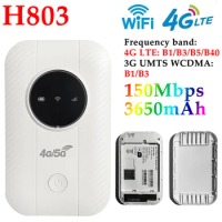 4G LTE Mobile WiFi Router 3650mAh 150Mbps WiFi Modem Up To 10 Users with SIM Card Slot Wireless Router for Car Travel
