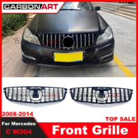 2008 - 2014 W204 GT Grille for mercede W204 C Class C180 C200 C250 C300 front bumper racing grille W204 Panamerican Grille