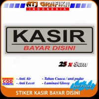stiker kasir bayar disini sticker pembayaran toko kantor restaurant