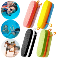 Swim Goggle Case Silicone Goggle Case with Clip &amp; Drain Holes Swimming Goggles Protection Box Portable Swimming Accessories