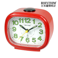 【RHYTHM 麗聲】晨間時光首選家居貪睡夜燈鈴聲鬧鈴鬧鐘(寶石紅)