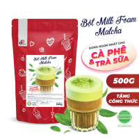 Bột Milk Foam Matcha DP FOOD - Gói 500g - Chuyên Dùng Cho Nước dừa, Cà phê, Trà sữa, Đá Xay,...