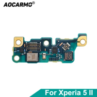 Aocarmo For Sony Xperia 5 II/ X5ii XQ-AS52 AS62 AS72 SO-52 Bottom Microphone MIC Antenna Connector PCB Circuit Board Repair Part