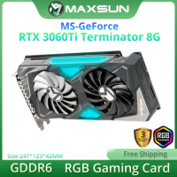MAXSUN GeForce RTX 3060Ti Terminator 8G GDDR6 Graphics Card DirectX 12 DP*3 NVIDIA Video GPU Card for Desktop Computers