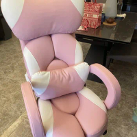Pink Gaming Chair Computer Armchair Furniture Ergonomic Gamer Chair Office Chair Lovely Bedroom Chair Home Lifting Swivel Shairs