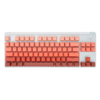 【Logitech 羅技】K855 TKL無線機械式鍵盤 白 +鍵帽(曙光橙)