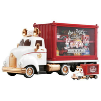 【Fun心玩】DS12815 麗嬰 日本 多美 Disney 迪士尼 10週年貨櫃收納車(附小車) 收納小車 貨櫃車