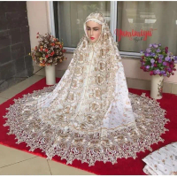 Yanuart4 Mukena Princess Salsa Renda Twotone Sutra Paris Bordir Jumbo Free Tas Mukena Mahar Seseraha