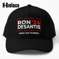 Ron Desantis 2024 For President Make Usa Florida Retro Vintage Distressed Worn Baseball Cap Womens Hats Outdoor Sport Cap Sports