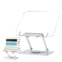 Book Stand Acrylic Book Display Stand Rotating Foldable Book Display Stands Height Adjustable Desk Laptop Stand Supplies
