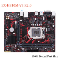 For ASUS EX-H310M-V3 R2.0 Motherboard H310 32GB LGA 1151 DDR4 ATX Mainboard 100% Tested Fast Ship