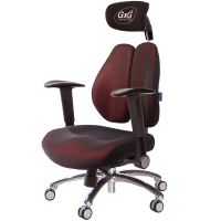 【GXG 吉加吉】雙軸枕 DUO KING 工學椅 鋁腳/摺疊升降扶手(TW-3606 LUA1)