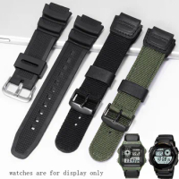 Nylon Watchband 18mm Black Army Green Strap Replacement Belt For G SHOCK DW5600 GW-5000 AE-1200WH Silicone Watch Chain
