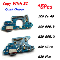 5Pcs, Dock Connector USB Charger Charging Port Flex Cable Board For Samsung S20 Fe 4G / S20 Plus Ultra S21 G981B G986B G991B