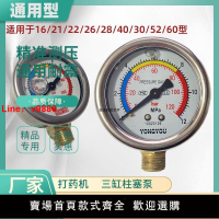 【台灣公司 超低價】26/30/60/70/80/120農用三缸柱塞泵打藥機專用油浸式壓力表配件16