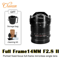 Cheecar 14mm F2.8 II Full Frame Fisheye Wide Angle Lens for Sony E Mount Canon Nikon Leica Sigma Lumix Mirrorless Camera