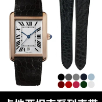 Watchband For Cartier Tanktanklondonsoloreal Leather Watch Strap Crocodile Leather Watch Strap Watch Band Thin Men And Women