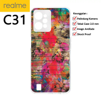 Casing Custom Realme C31 Softcase Clear Case Motif Batik Color 14