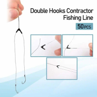 Double Hooks Contractor Fishing Line Kail Pancing 50 PCS