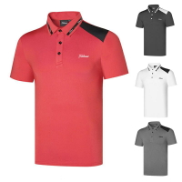 2022夏季高爾夫服裝男款短袖戶外運動polo衫透氣速乾T恤休閒上衣